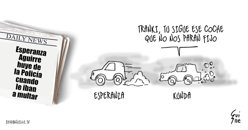 Esperanza Aguirre huye de la Policía cuando le iban a multar 10